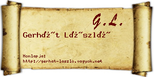 Gerhát László névjegykártya
