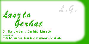 laszlo gerhat business card